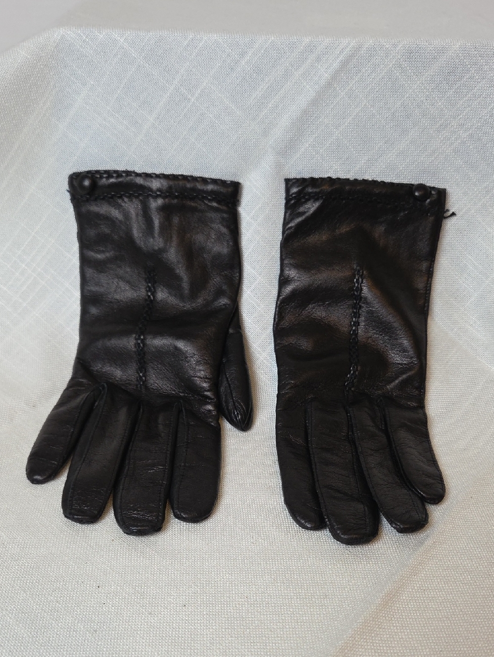 Vintage Etienne Aigner Black Leather Women's Gloves